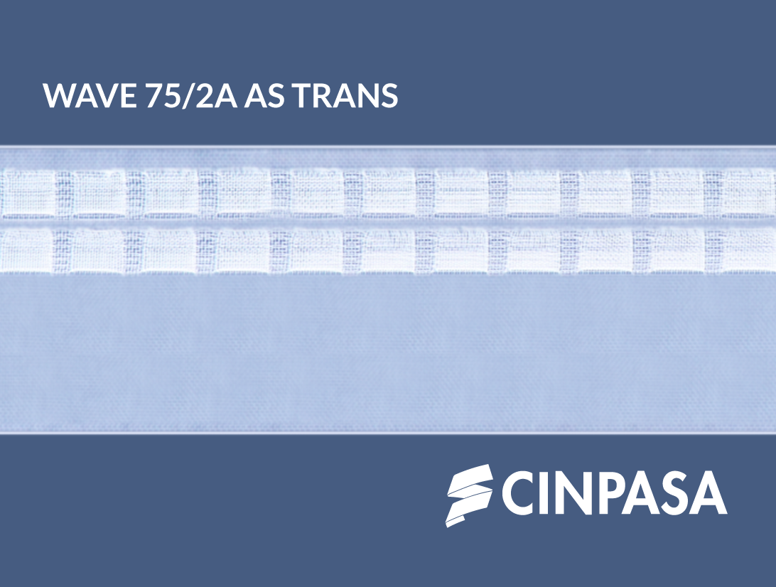  Cinta Onda Perfecta con 2 Bolsas tipo A Asimétrica Transparente 